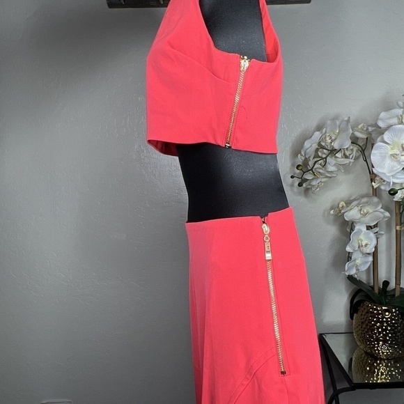 Nbd X Naven Maddy Set Crop Top Skirt In Orange coral  Size M/S - Picture 5 of 6